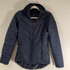 North Face Women’s Reversible Coat, Navy Blue, Size XS